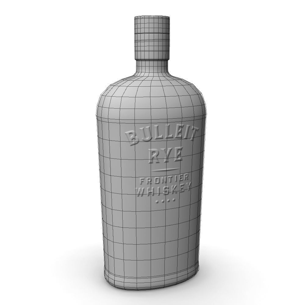 Bulleit Rye 75cl Bottle 3D model_20