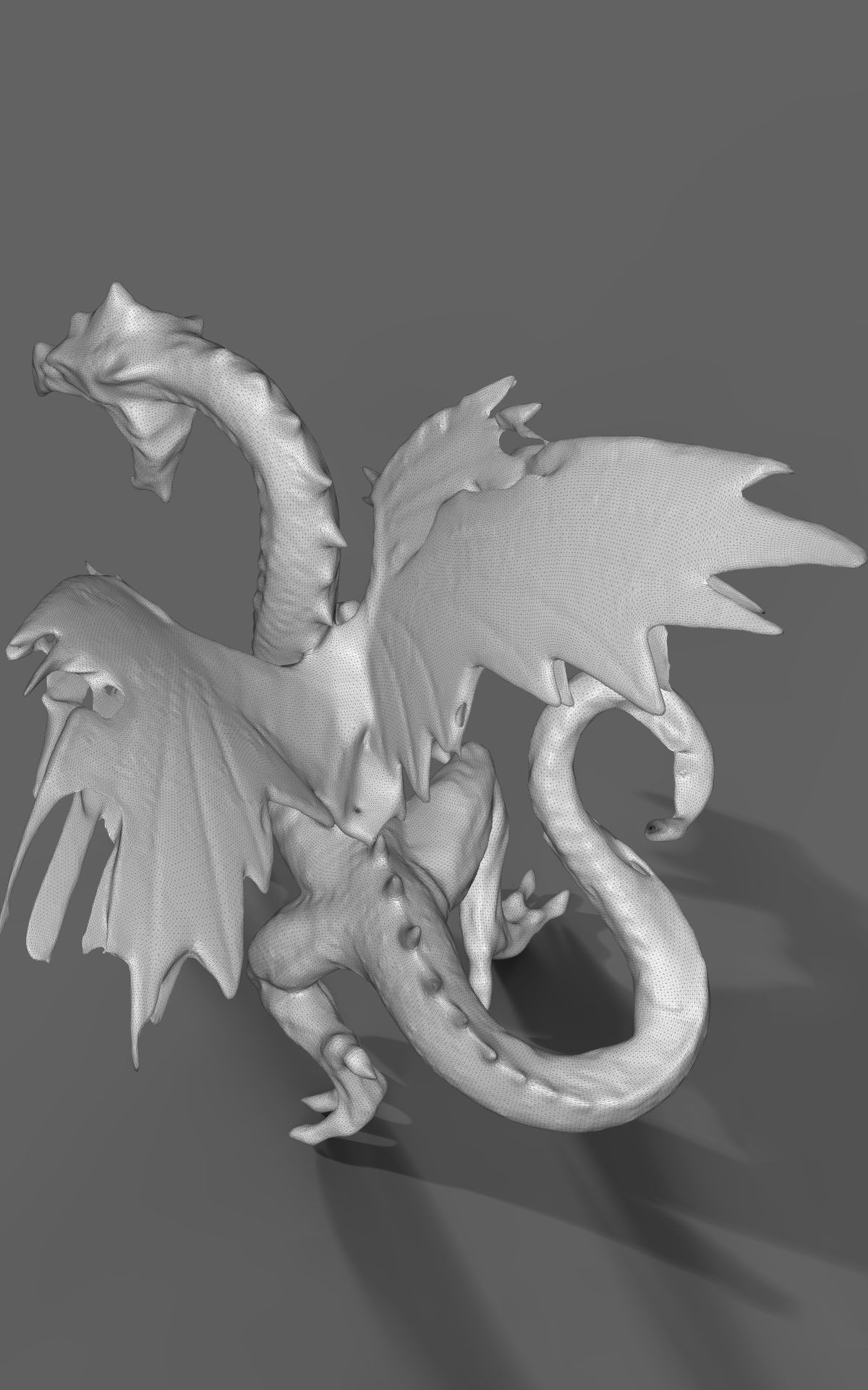 Ice dragon statue 3D print model_5