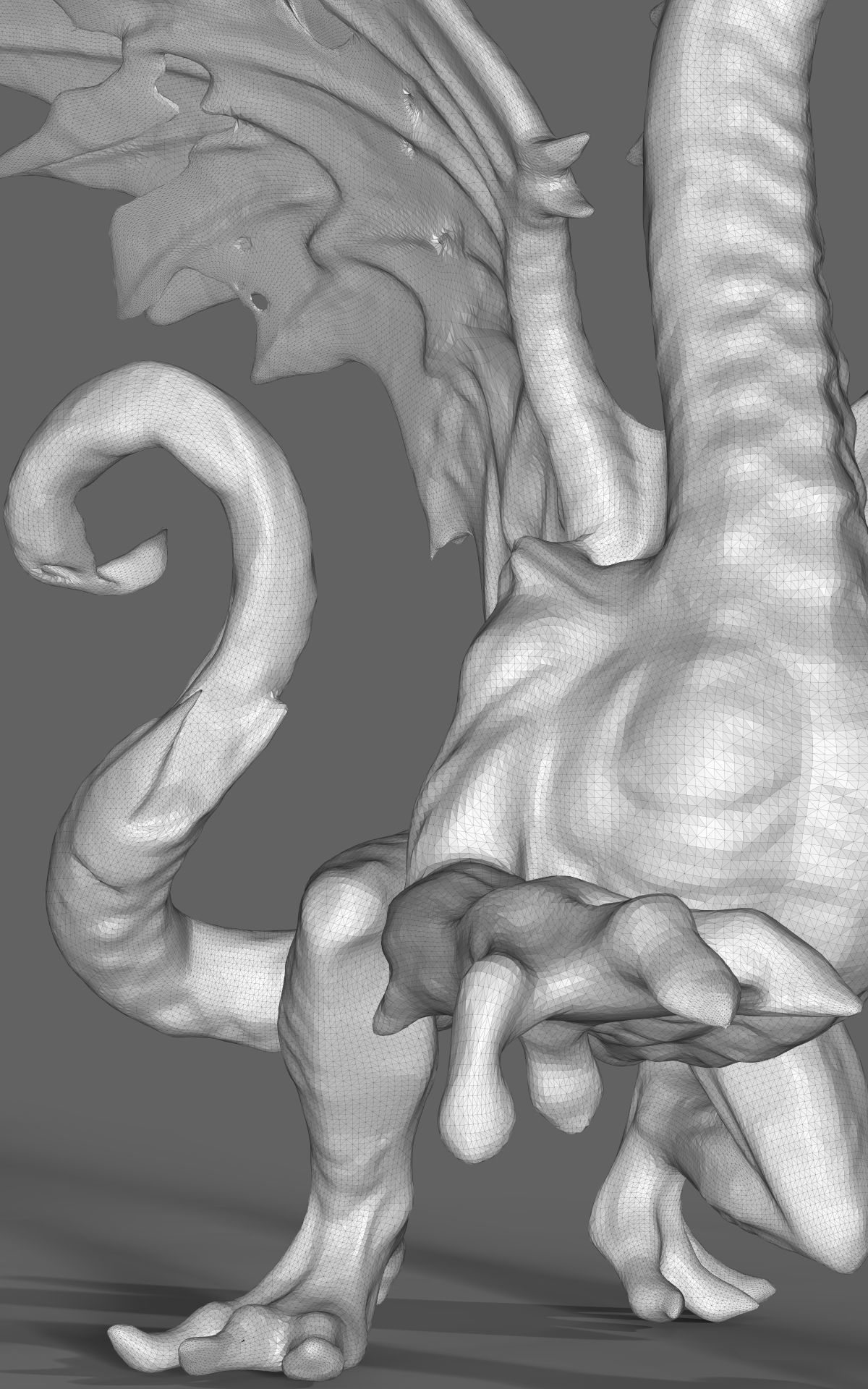 Ice dragon statue 3D print model_7