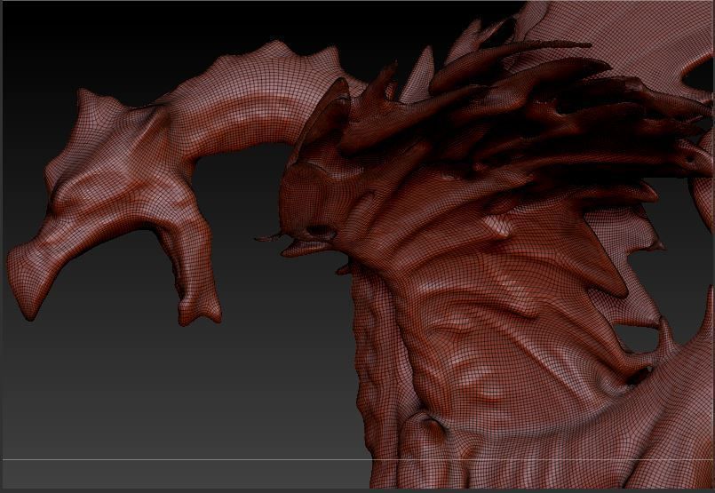 Ice dragon statue 3D print model_10