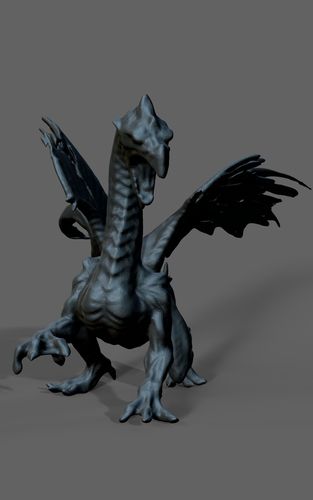 Ice dragon statue 3D print model
