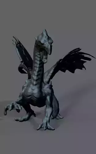 Ice dragon statue 3D print model
