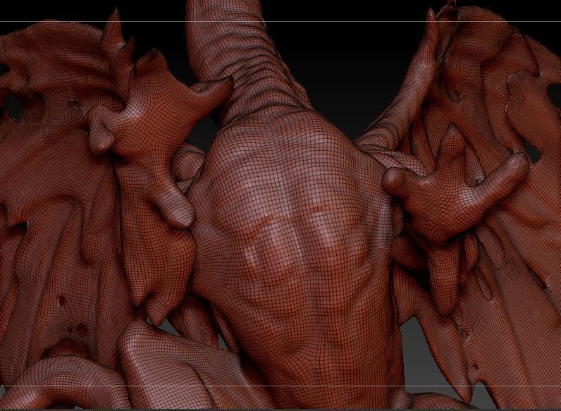 Ice dragon statue 3D print model_9