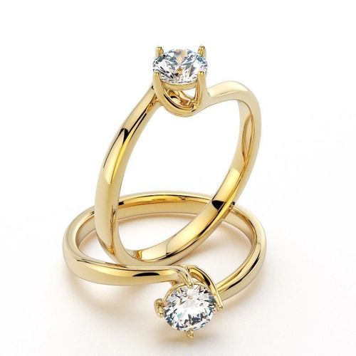 Solitaire Bypass Diamond Ring RD0241 3D print model