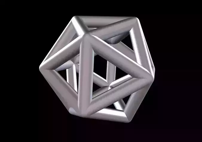 013 Mathart - Platonic Solids - Icosahedron 01 - 10 cm 