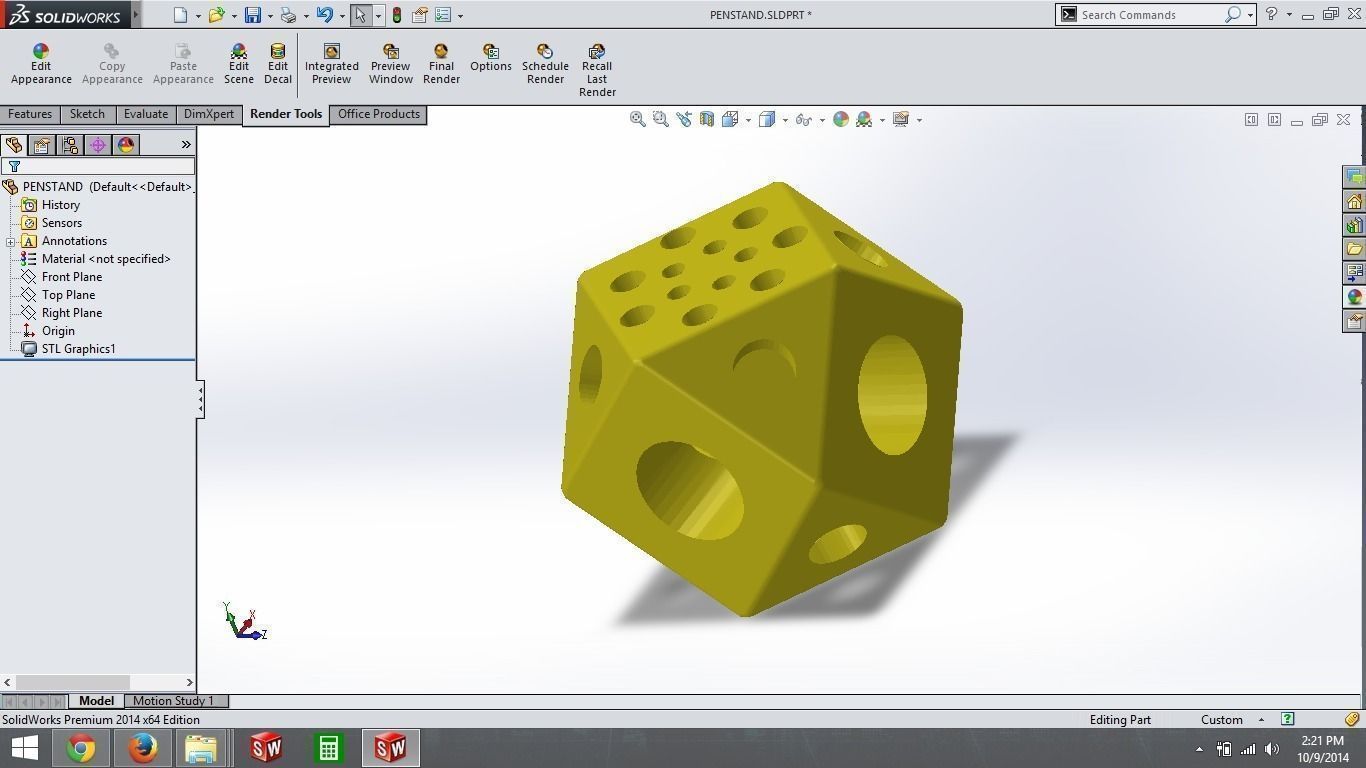 penstand cube 3D print model_0