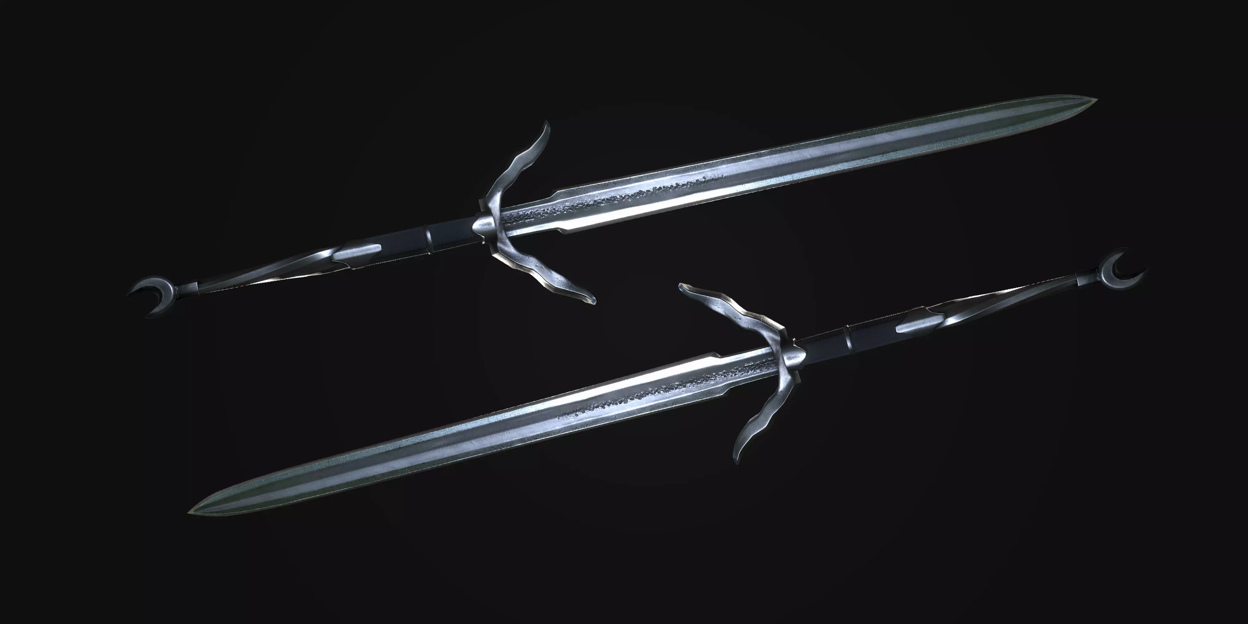 Medieval Hero Sword Low-poly 3D model_0