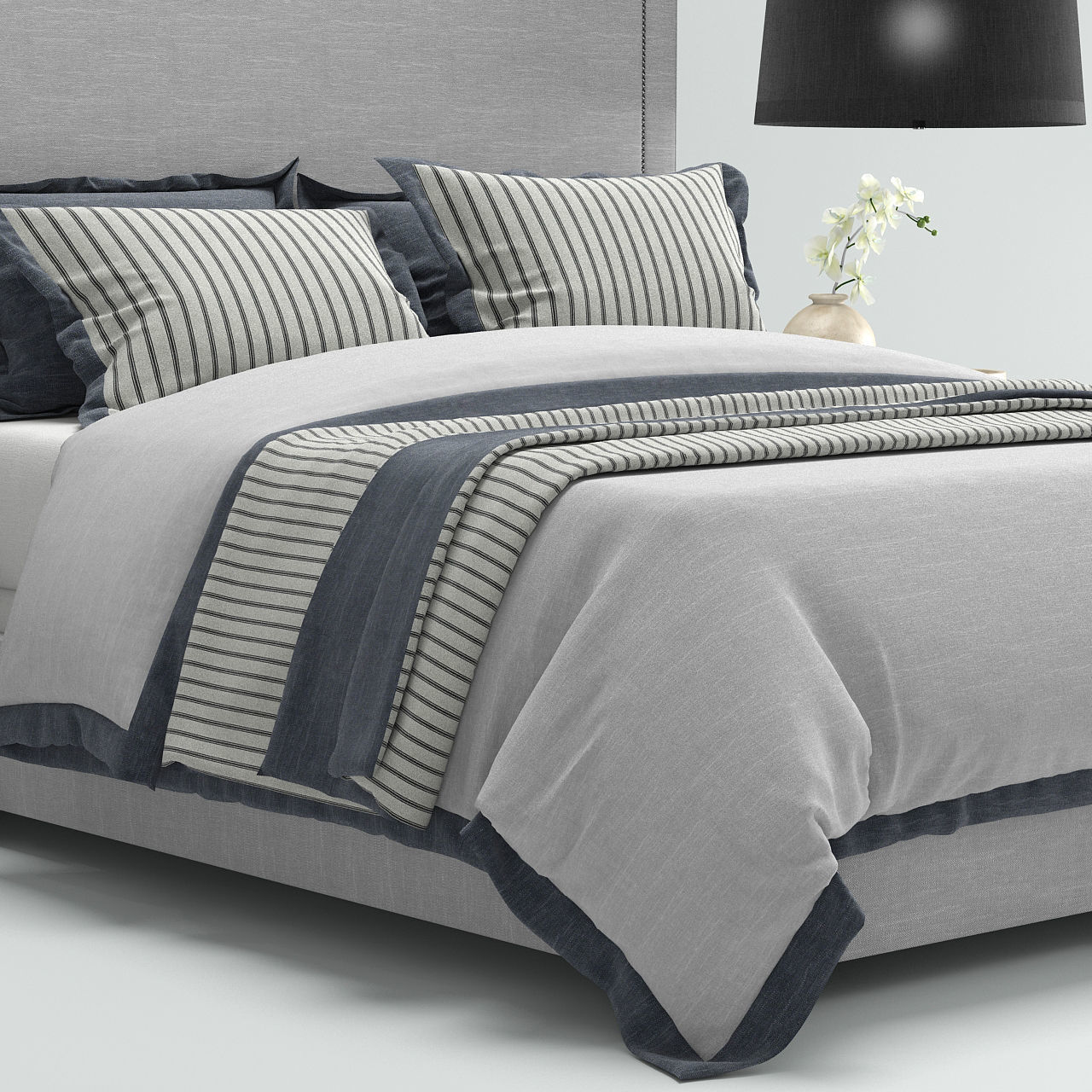 RH Wallace Upholstered bed 3D model_1