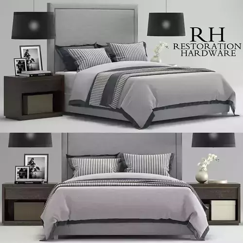 RH Wallace Upholstered bed