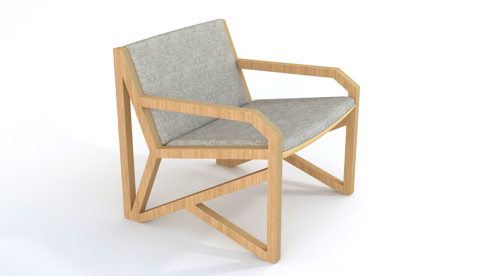 OVO Poltrona Lateral Armchair 3D model_2