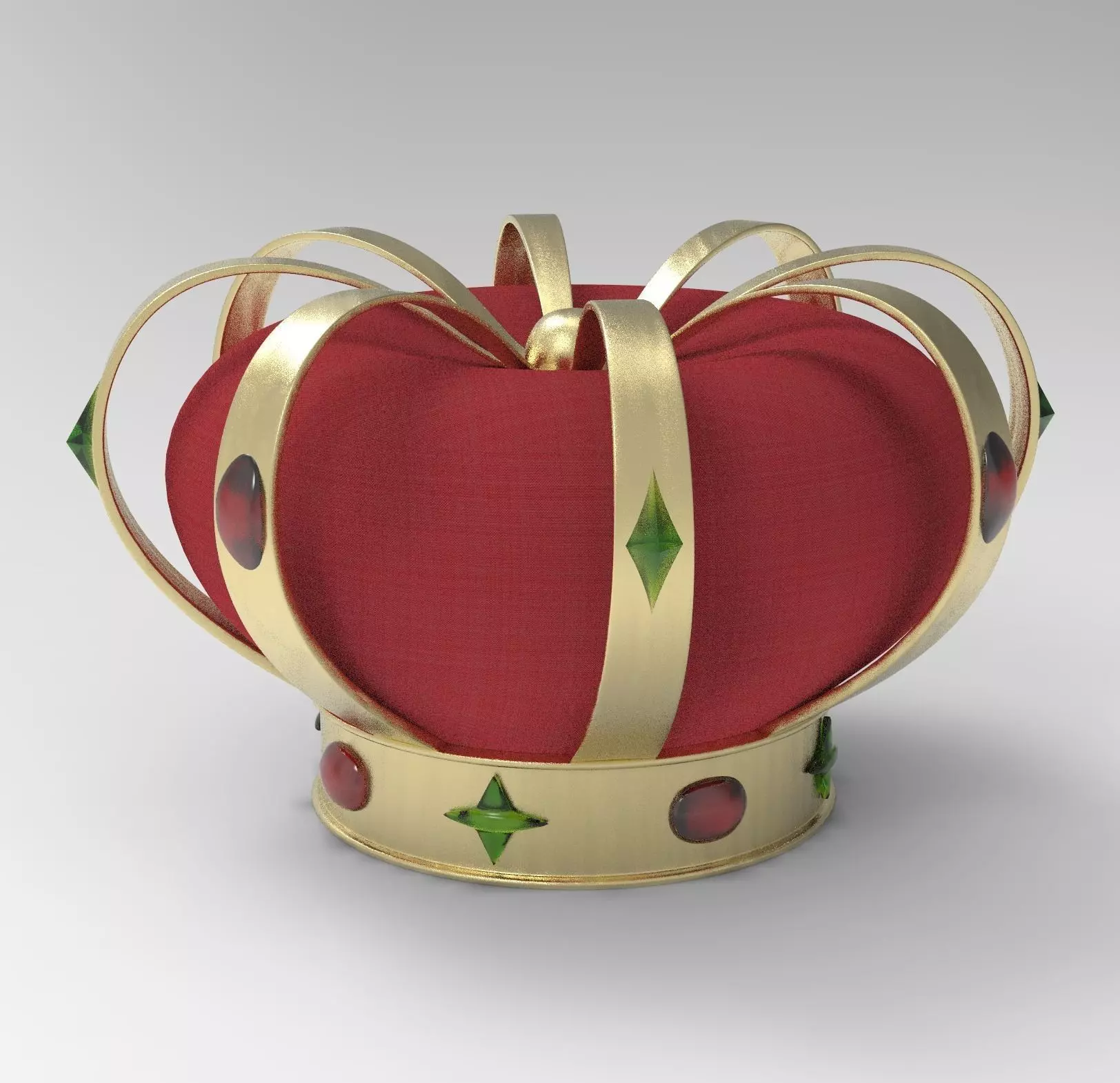 King Crown Low-poly 3D model_0