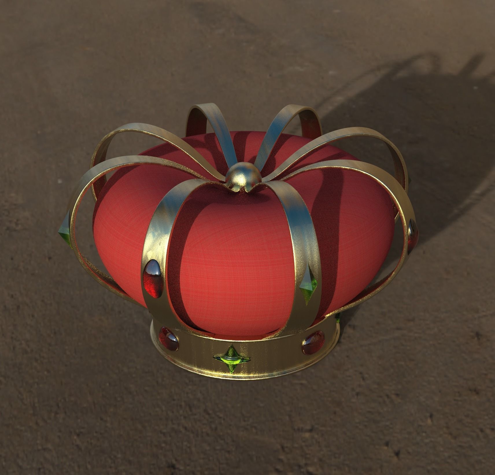 King Crown Low-poly 3D model_3