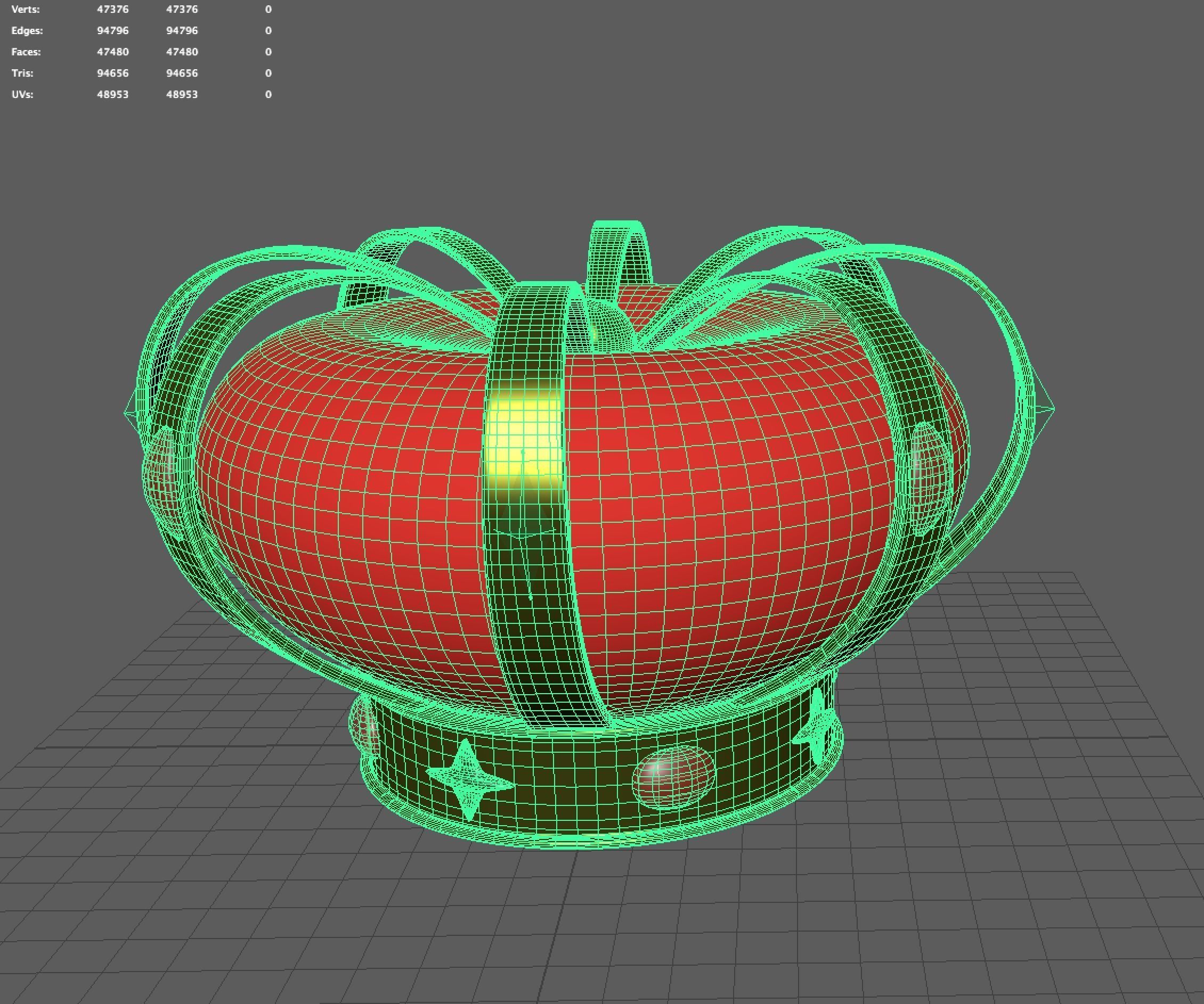 King Crown Low-poly 3D model_5