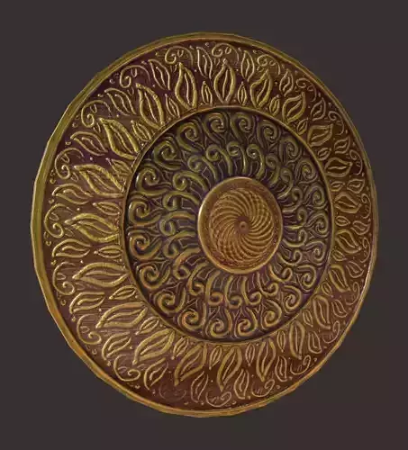 Roman Shield Low-poly 3D model