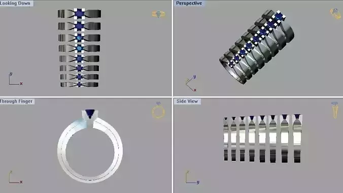 engegament rings 8pieces