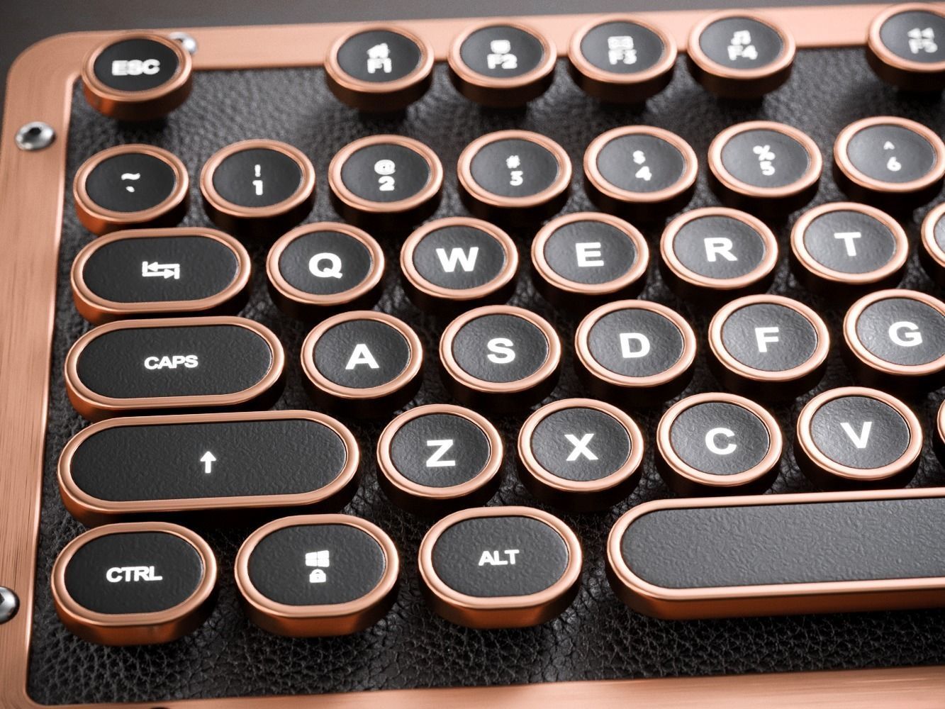 Azio Retro Classic Computer Keyboard 3D model_5