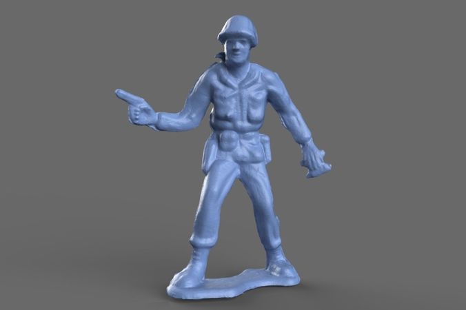 Green Army Man Handgun 3D model