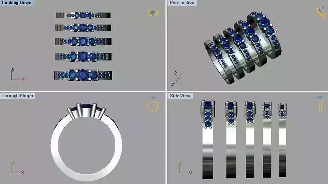 engegament rings 5pieces