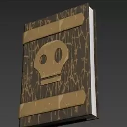 Skull Book Cartoon Free low-poly 3D model