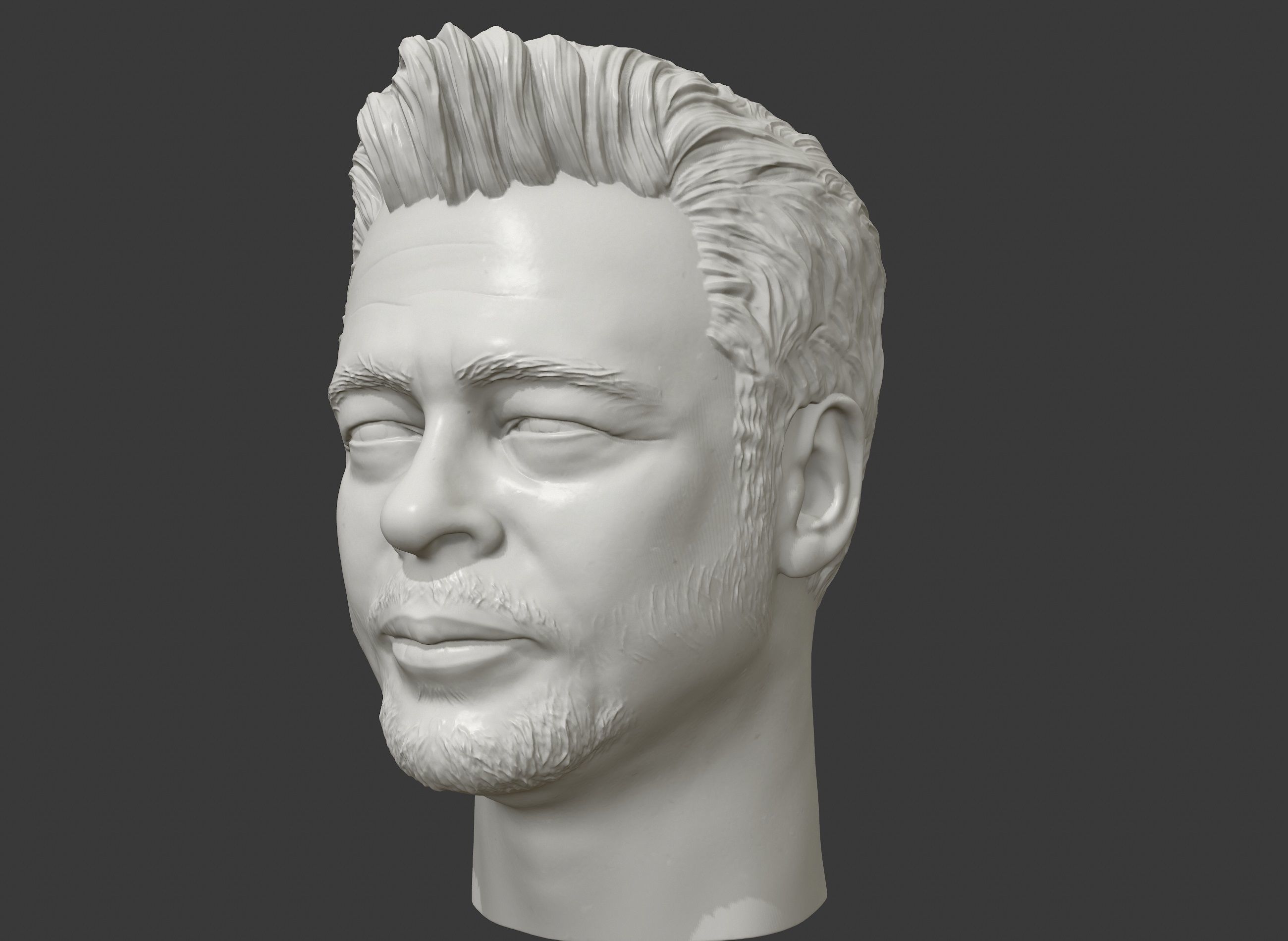 Benicio Del Toro 3D printable portrait sculpture  3D print model_6