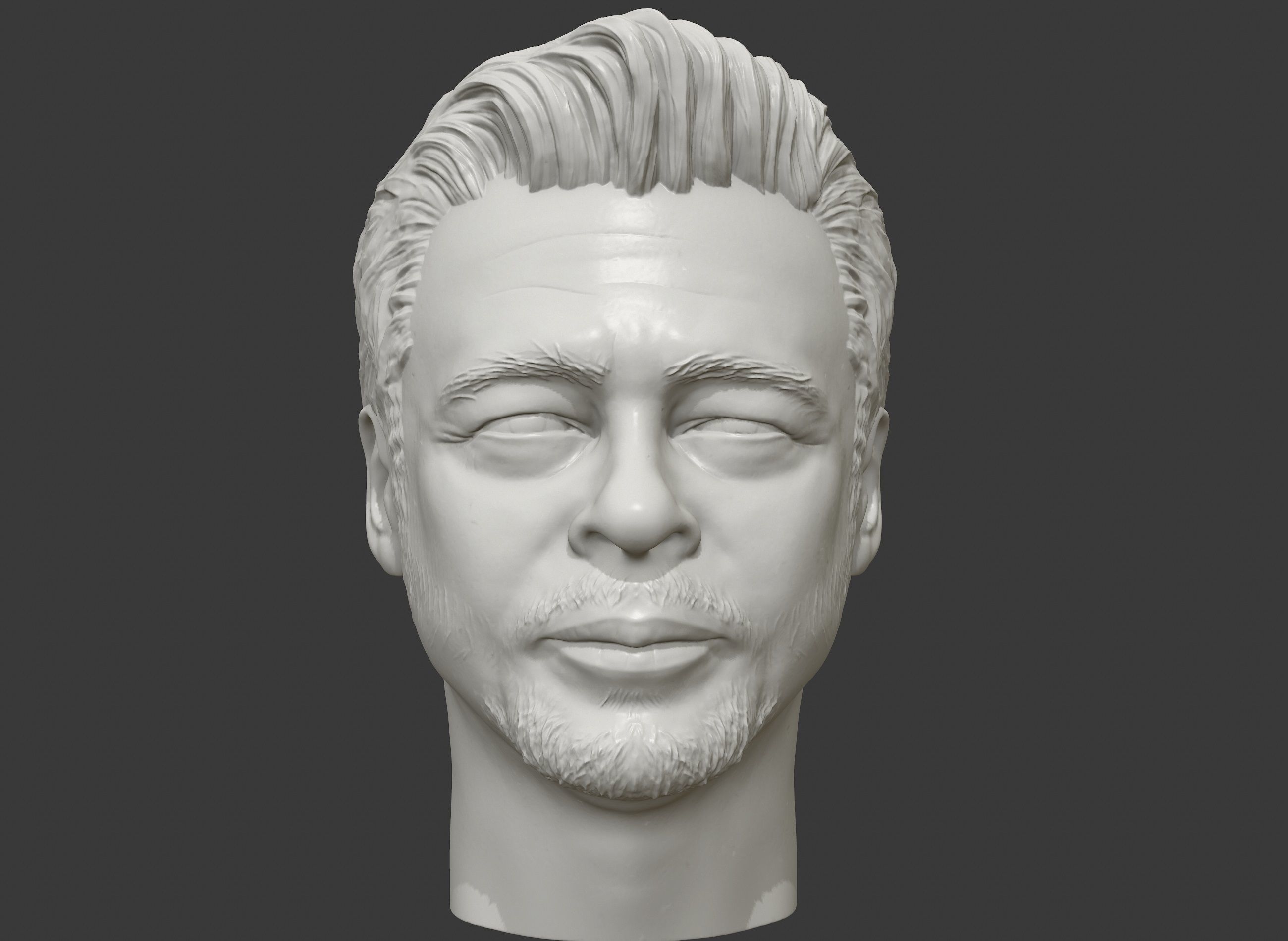 Benicio Del Toro 3D printable portrait sculpture  3D print model_8