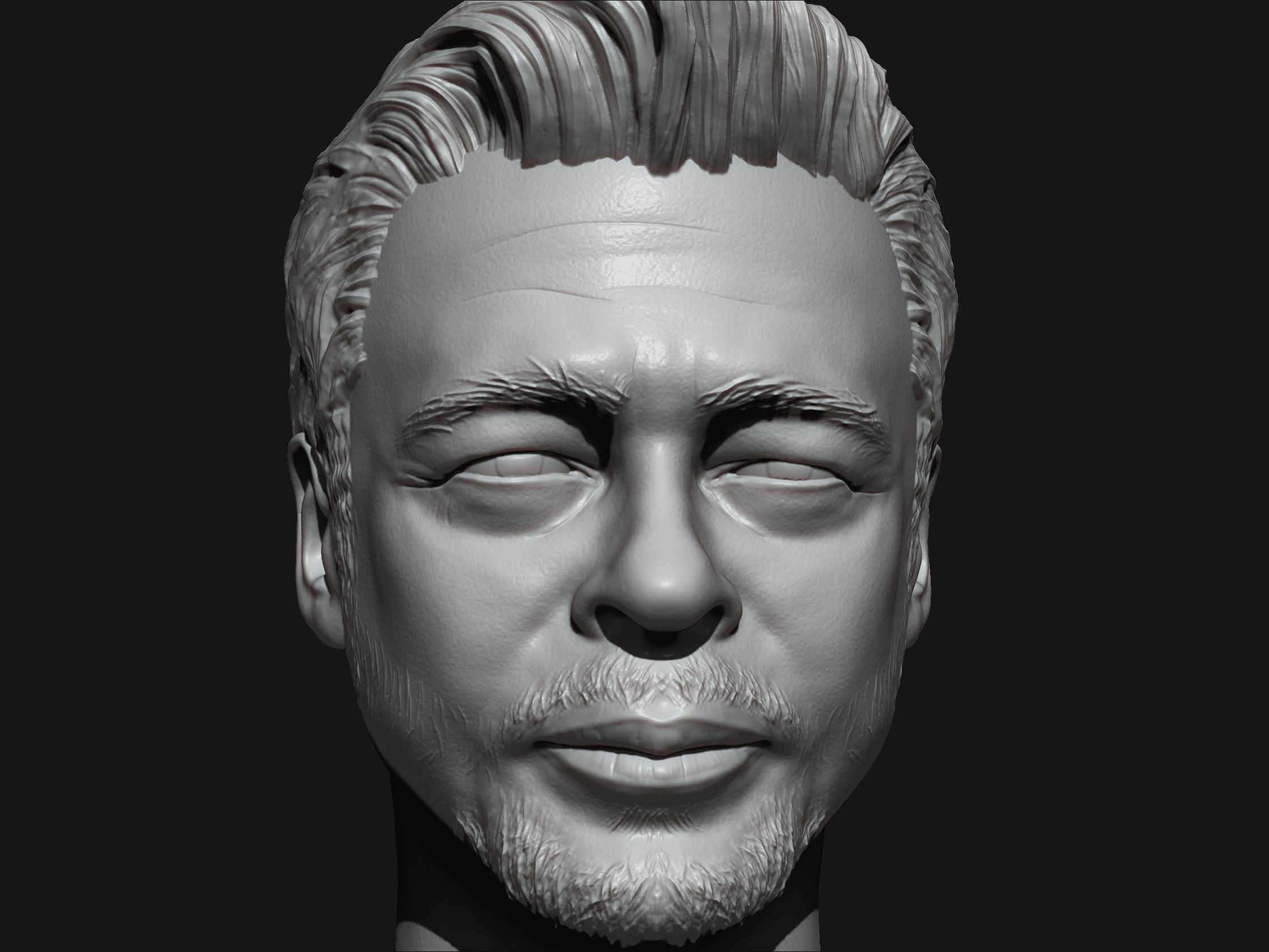 Benicio Del Toro 3D printable portrait sculpture  3D print model_1