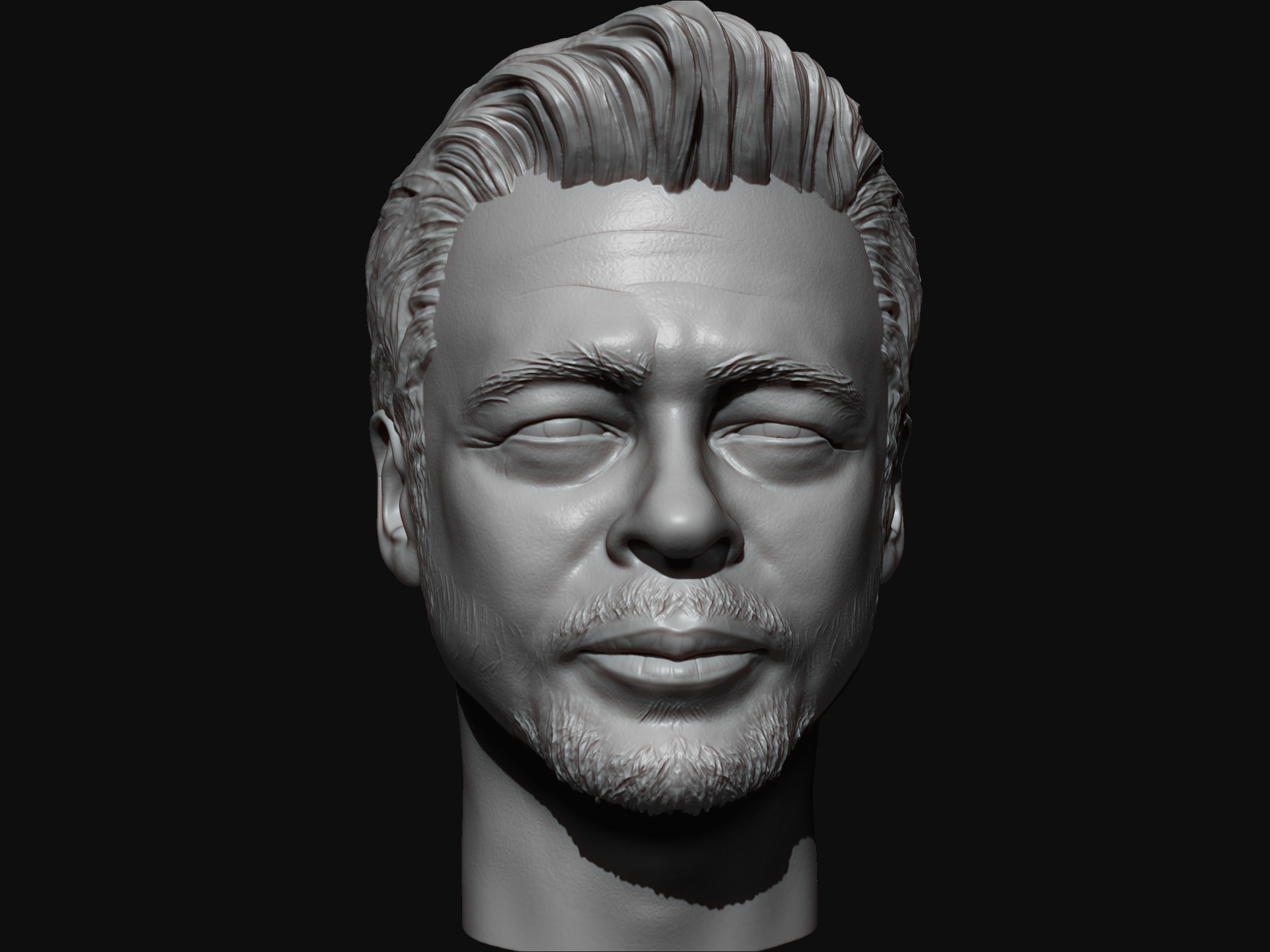 Benicio Del Toro 3D printable portrait sculpture  3D print model_2