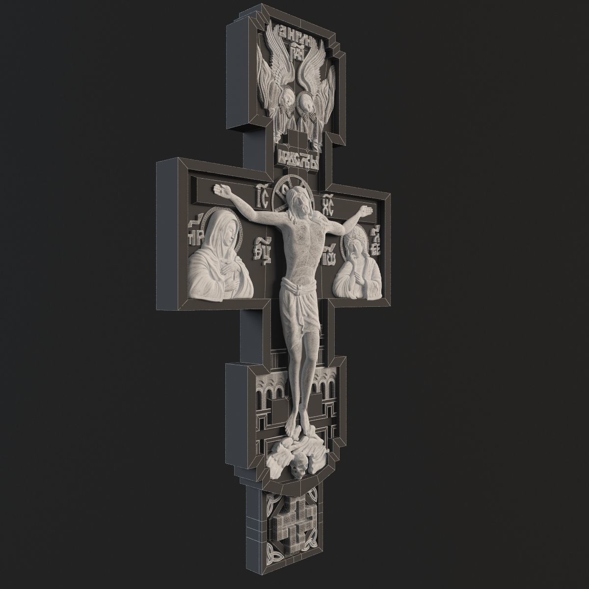 Crucifix cross of jesus 3D print model_6