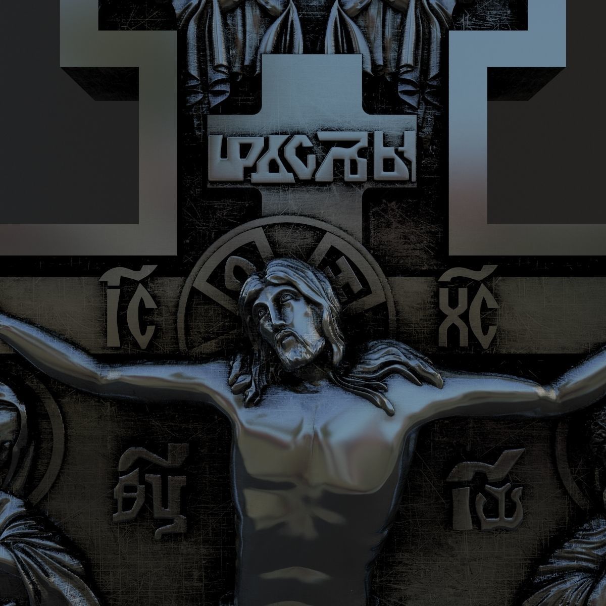 Crucifix cross of jesus 3D print model_14