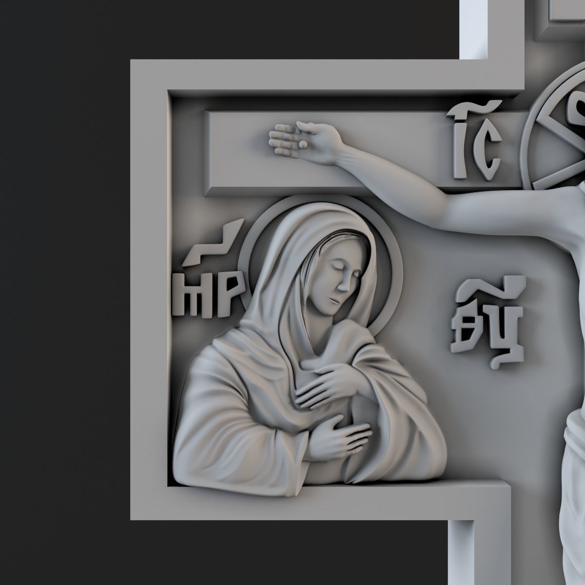 Crucifix cross of jesus 3D print model_4