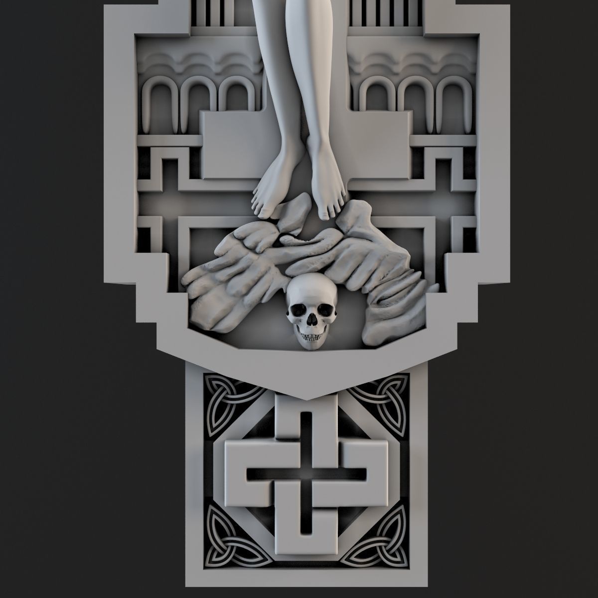 Crucifix cross of jesus 3D print model_9