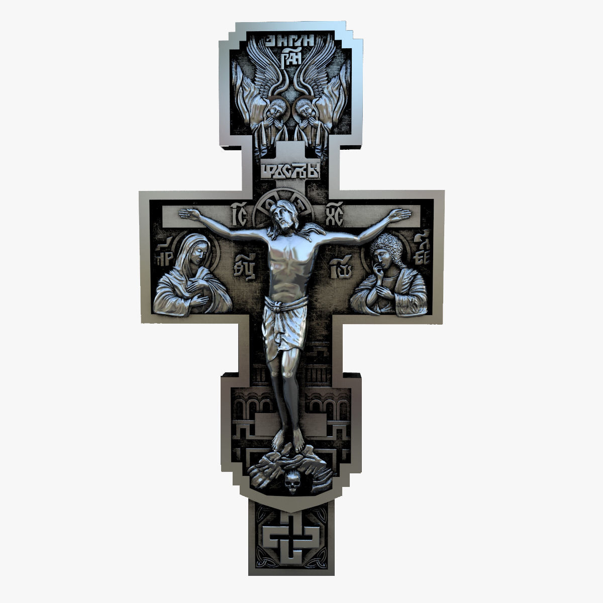 Crucifix cross of jesus 3D print model_8