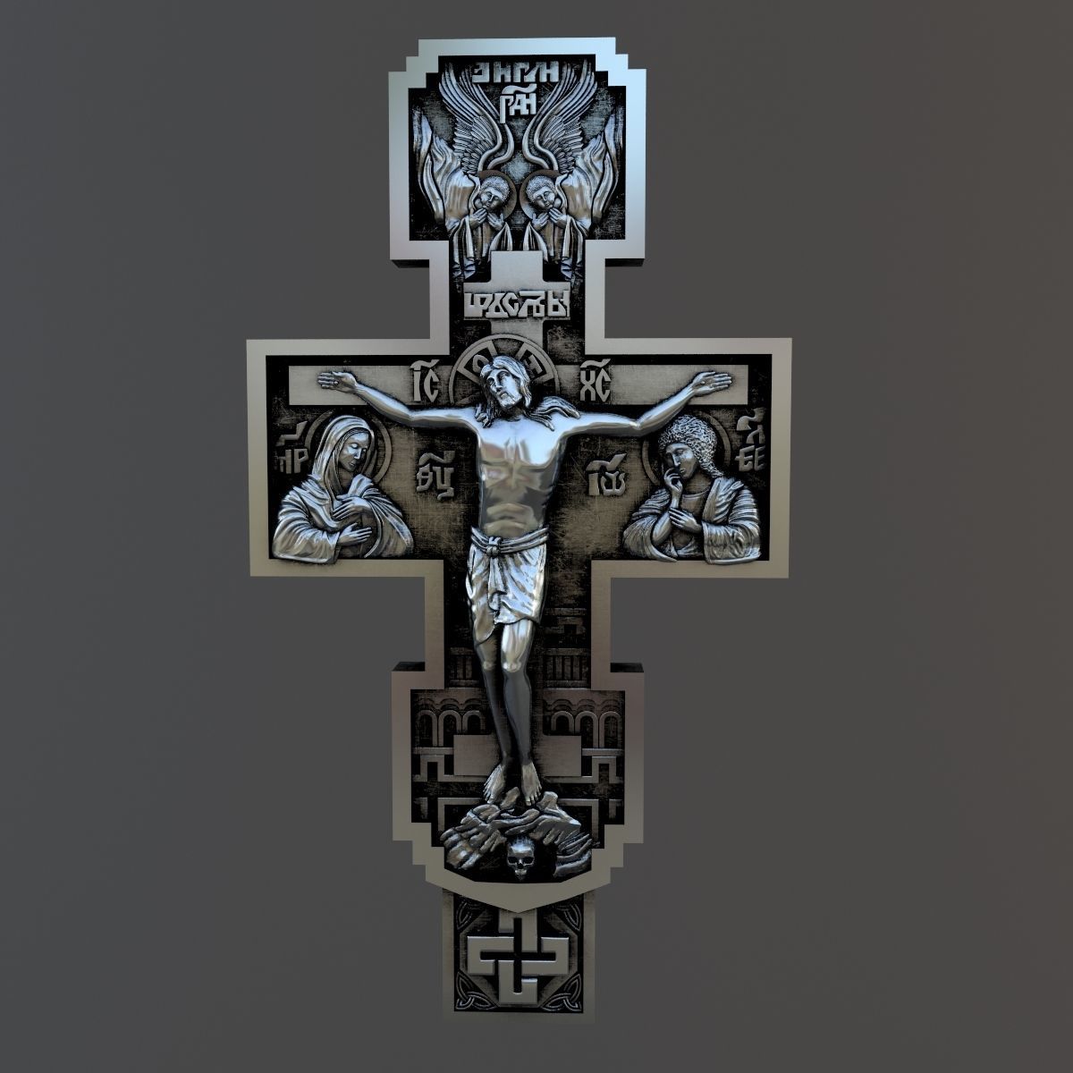 Crucifix cross of jesus 3D print model_19