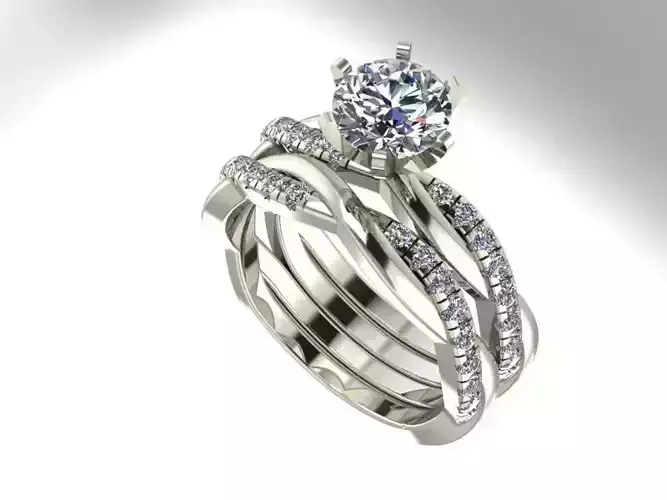Diamond wedding set