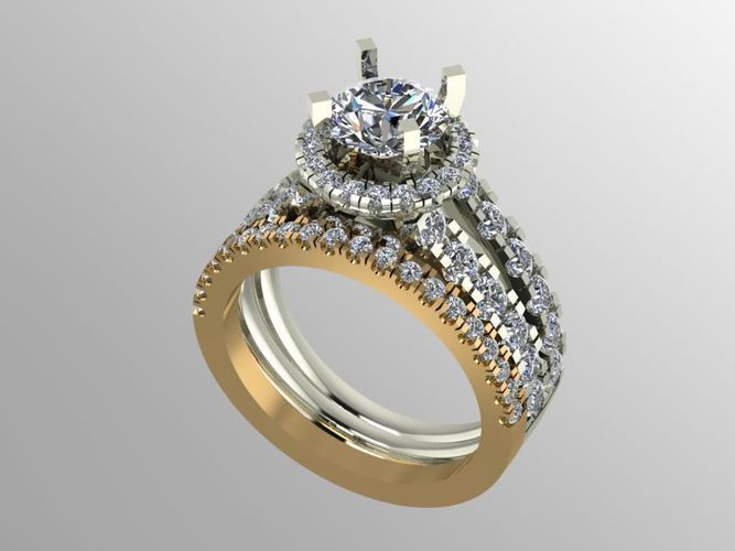 halo wedding set 3D print model
