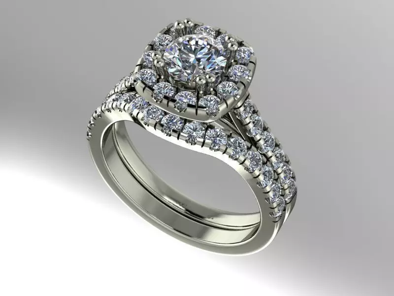 halo wedding set 3D print model_0