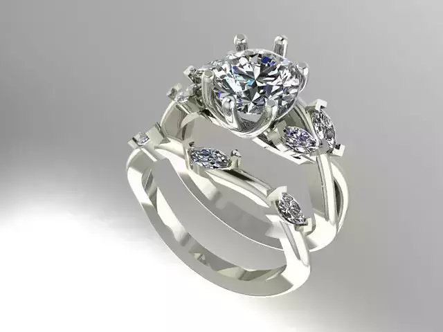 Diamond wedding set