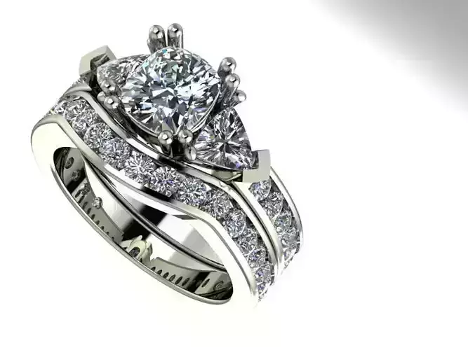 wedding set pear cut diamond engagement ring