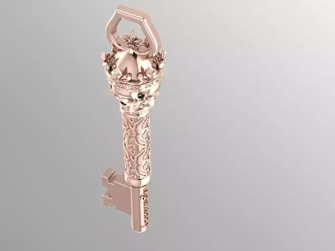 skull key pendant
