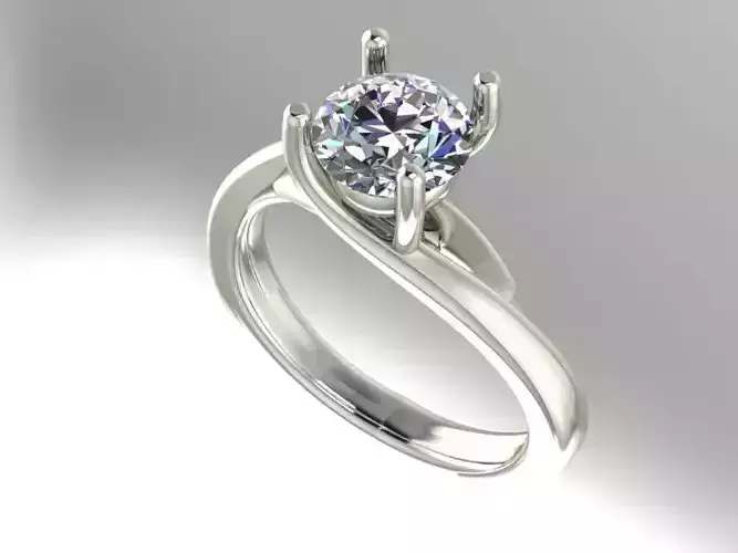 Solitaire engagement ring