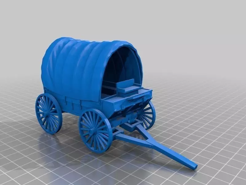 Pioneer Wagon Free 3D print model_0