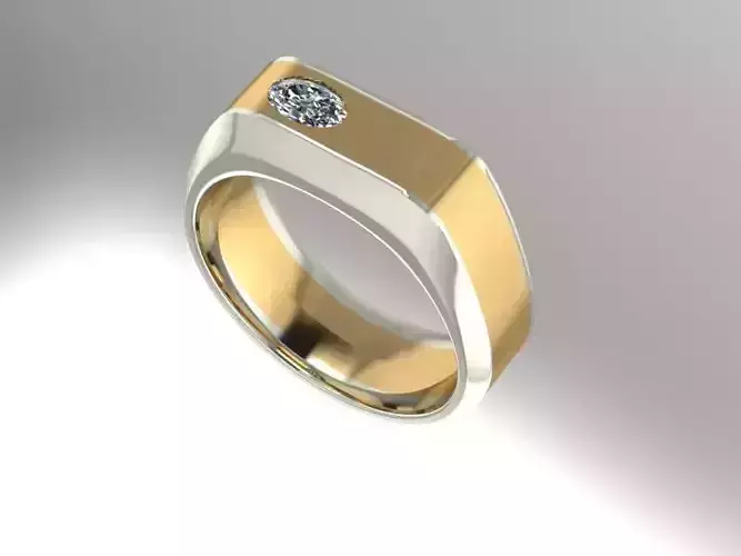 two tone wedding band 3D print model