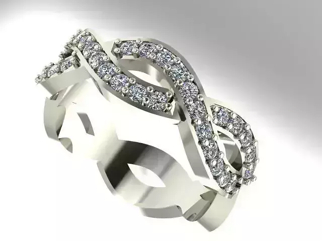 Twist wedding band