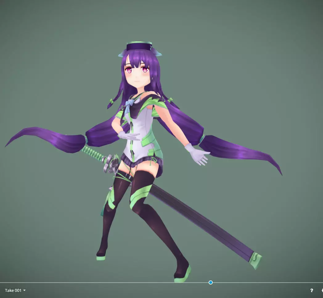 SWORD MASTER Low-poly 3D model_0