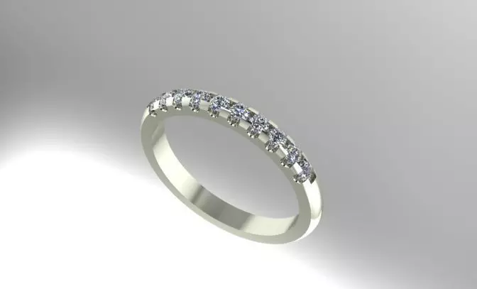 diamond wedding band 3D print model_0