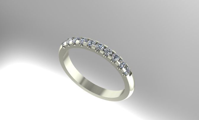 diamond wedding band 3D print model