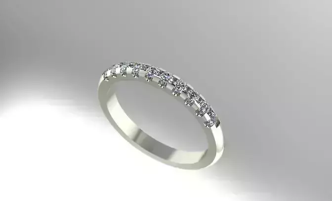 diamond wedding band 3D print model