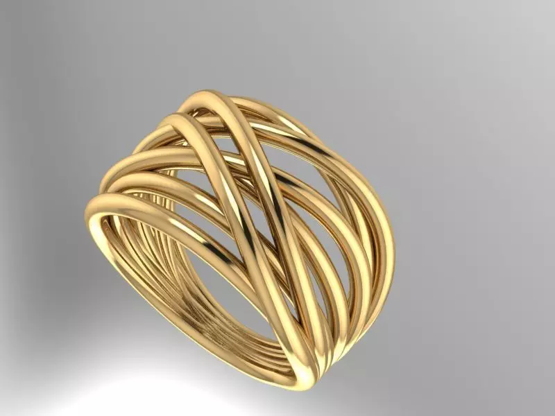 gold fashion ring Free 3D print model_0