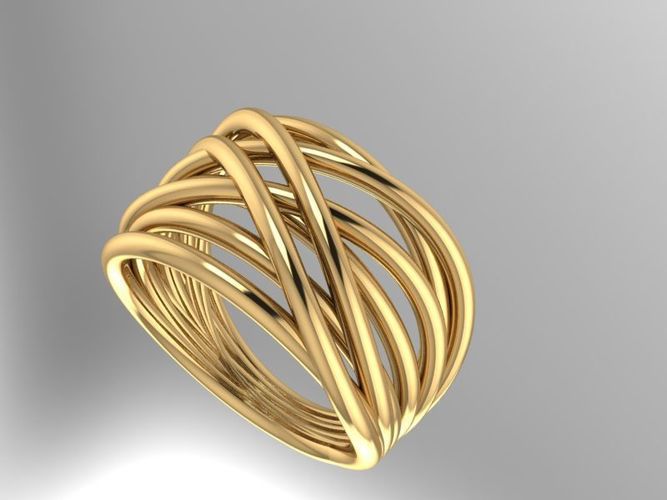 gold fashion ring Free 3D print model