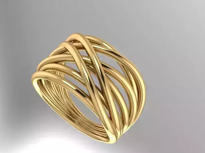 gold fashion ring Free 3D print model